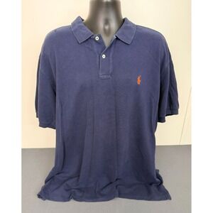 Polo Ralph Lauren Men's Short Sleeve Polo Shirt Classic Preppy Navy Size 2XL